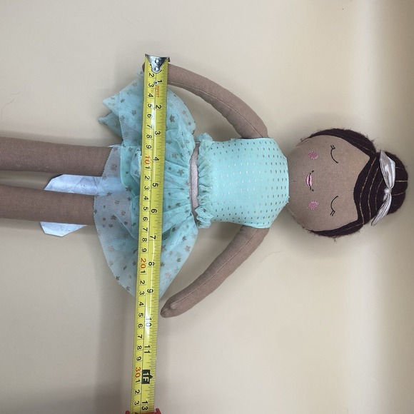 Pillowfort Ballerina Doll Teal Tulle Fabric Plush 21.5" Target - Picture 10 of 11